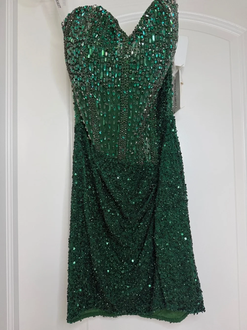 NWT PORTIA&SCARLETT Emerald Beaded Strapless Cocktail Dress size 0